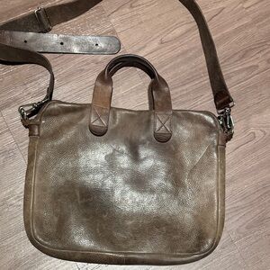 M0851 Brown Leather laptop Bag